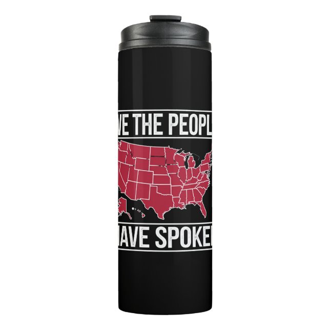 Wir, die Menschen haben Karte der Wahlen 2024 gesp Thermosbecher (Vorderseite)