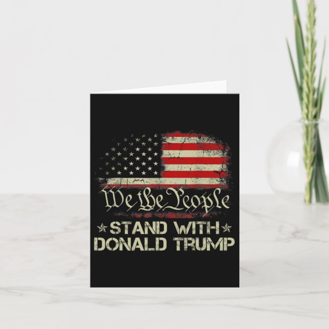 Wir, die Menschen stehen mit Donald Trump 2024 Ame Karte (Vorderseite)