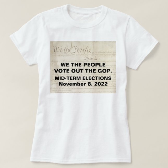 Wir, die Menschen, stimmen für die Zwischenwahlen  T-Shirt (Design vorne)