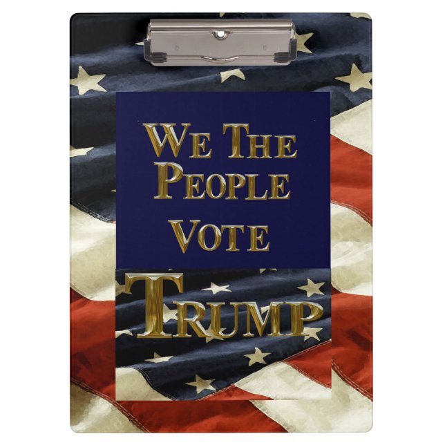 WIR DIE MENSCHEN STIMMEN TRUMP KLEMMBRETT (Vorderseite)