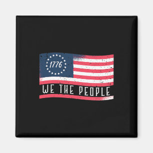 Wir, die Menschen Unabhängigkeit Tag 4. Juli Flag Magnet
