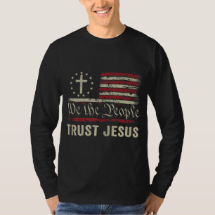 Wir, die Menschen vertrauen Jesus - die US-Flagge T-Shirt