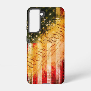 WIR DIE MENSCHEN Vintag Retro Rock American Flag Samsung Galaxy Hülle