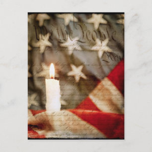 Wir die People Memorial Candle Postcard Postkarte