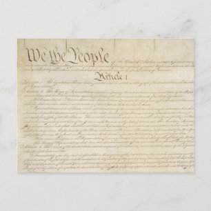 Wir, die Volksverfassung der USA Artikel 1 Postkarte