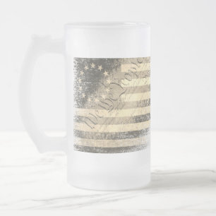 WIR DIE VOLKWüste Betsy Ross American Flag Mattglas Bierglas