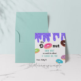 Wir Donut Know Lehrer Danke Karte