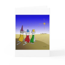 Wir drei Katzen - Weihnachtsleere Karte