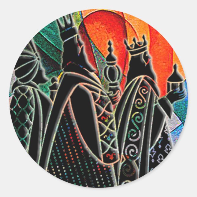 WIR DREI KINGS.jpg Runder Aufkleber (Vorderseite)