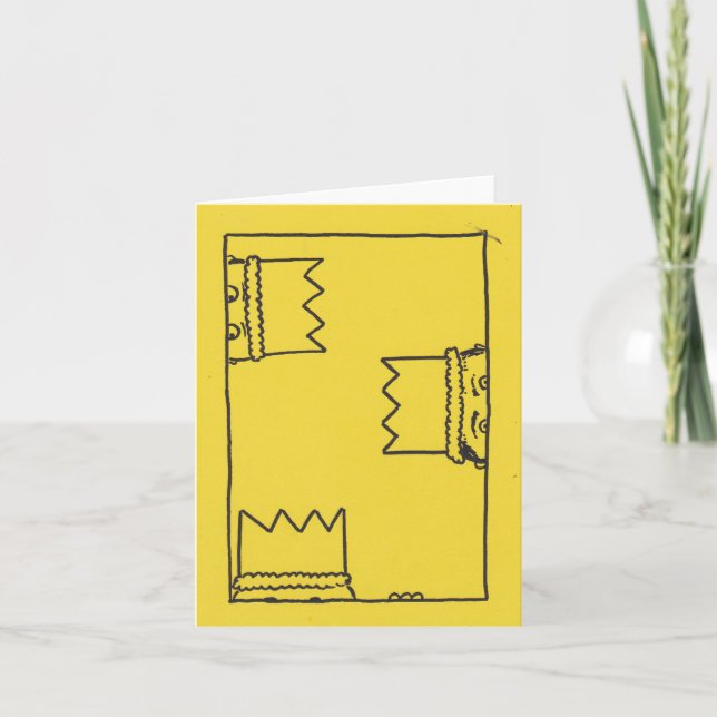 Wir drei Könige Quirky Weihnachtskarte Karte (Vorderseite)