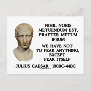 Wir dürfen nichts fürchten, außer uns selbst zu fü postkarte