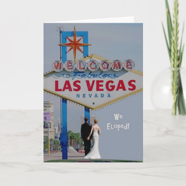 WIR ELOPED! B&G in Las Vegas-Karte Ankündigung (Vorderseite)