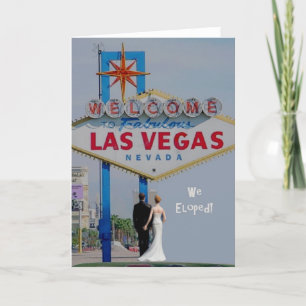 WIR ELOPED! B&G in Las Vegas-Karte Ankündigung