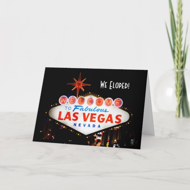 Wir Eloped! Las Vegas-Karte Ankündigung (Vorderseite)