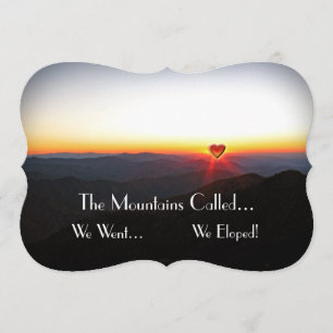 Wir Eloped,/romantische Berge Einladung