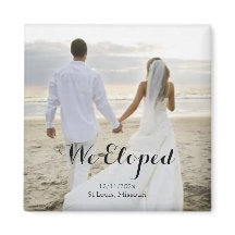 Wir Eloped Wedding Keyring Magnet