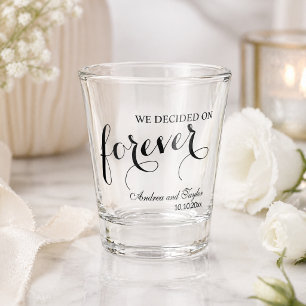 Wir entschieden uns für ewig elegante Hochzeit Schnapsglas
