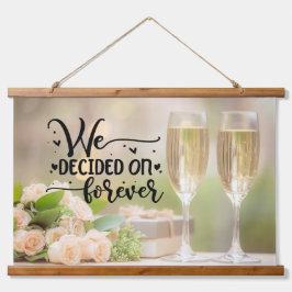 Wir entschieden uns für ewig wandteppich mit holzrahmen