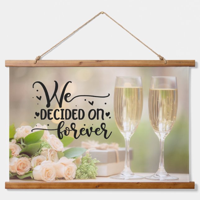 Wir entschieden uns für ewig wandteppich mit holzrahmen (Vorne)