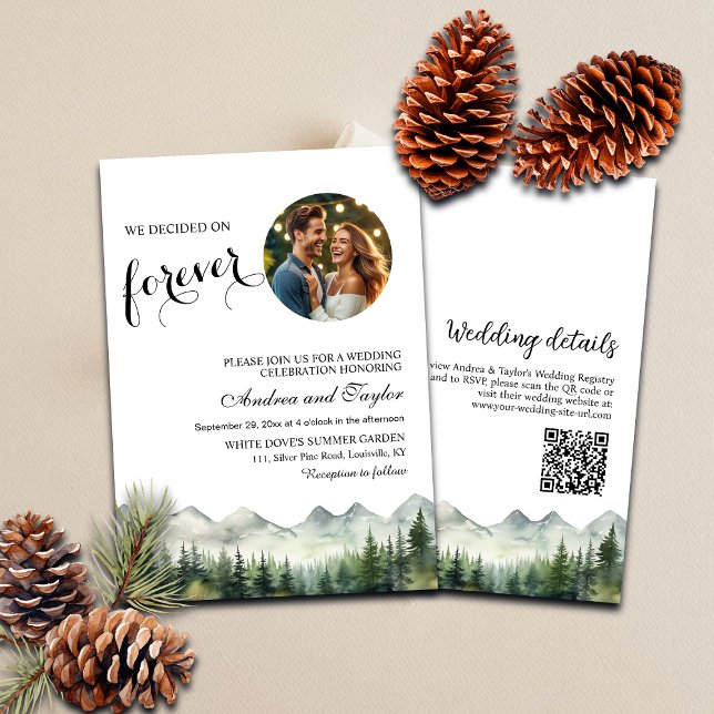 Wir entschieden uns für Forever QR Code und Foto W Einladung (Von Creator hochgeladen)