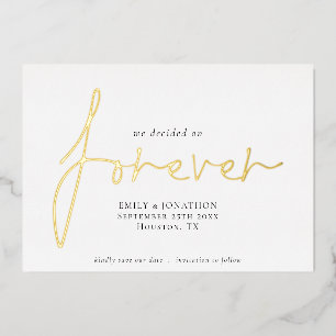 Wir entschieden uns für Forever Script Save the Da Folieneinladung