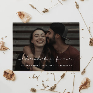 Wir entschieden uns für immer für modernes minimal ankündigung