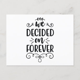 Wir entschieden uns für immer postkarte