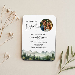 Wir entschieden uns Save the Date für Forever Foto Magnet