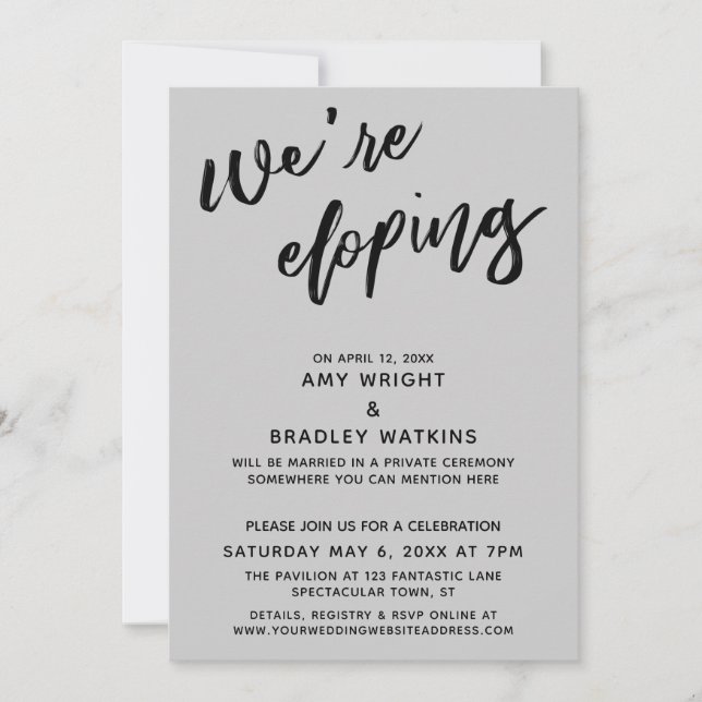 Wir entwickeln einfaches, modernes Handschriften-G Einladung (Vorderseite)