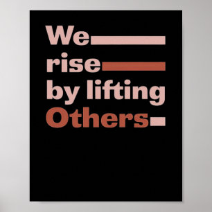 Wir erheben uns, indem wir andere aufheben, Inspir Poster