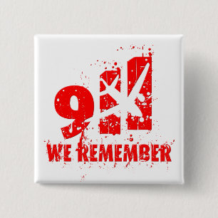 Wir erinnern uns "an 911" 10. Jahrestags-Knopf Button