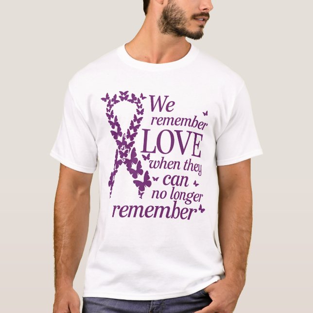 Wir erinnern uns an die Alzheimer-Sensibilisierung T-Shirt (Vorderseite)