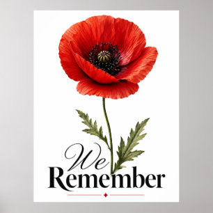 Wir erinnern uns – Roter Mohn Gedenktag-Tribut Poster