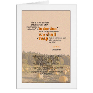 Wir ernten - Galatian 6:9