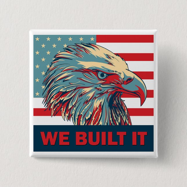 Wir errichteten es republikanisches Romney 2012 Button (Vorderseite)