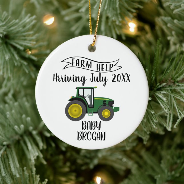 Wir erwarten Baby Announcement Keramik Ornament (Baum)