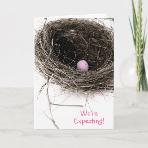 Wir erwarten! Baby Girl Announctions Card Ankündigung