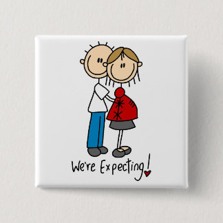 Wir erwarten Babyt-shirts und -geschenke Button