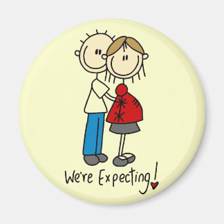 Wir erwarten Babytränke und -geschenke Magnet