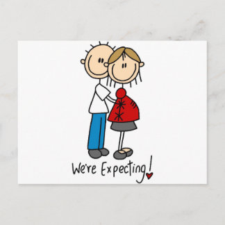 Wir erwarten Babytränke und -geschenke Postkarte