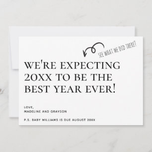 Wir erwarten die Ankündigung der Neujahrsschwanger