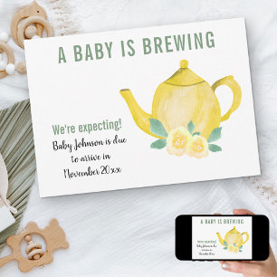 Wir erwarten ein Baby ist in Arbeit Schwangerschaf Ankündigung