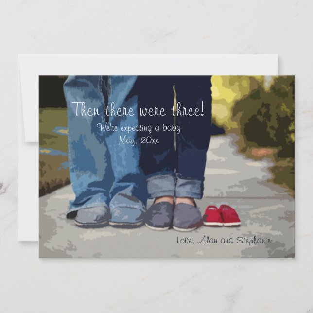 Wir erwarten eine Schwangerschaftsankündigung Ankündigung (Vorderseite)