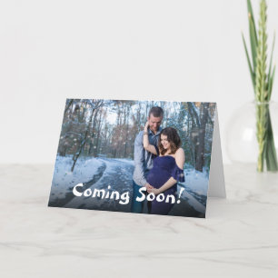 Wir erwarten Foto Moderne Ankündigung