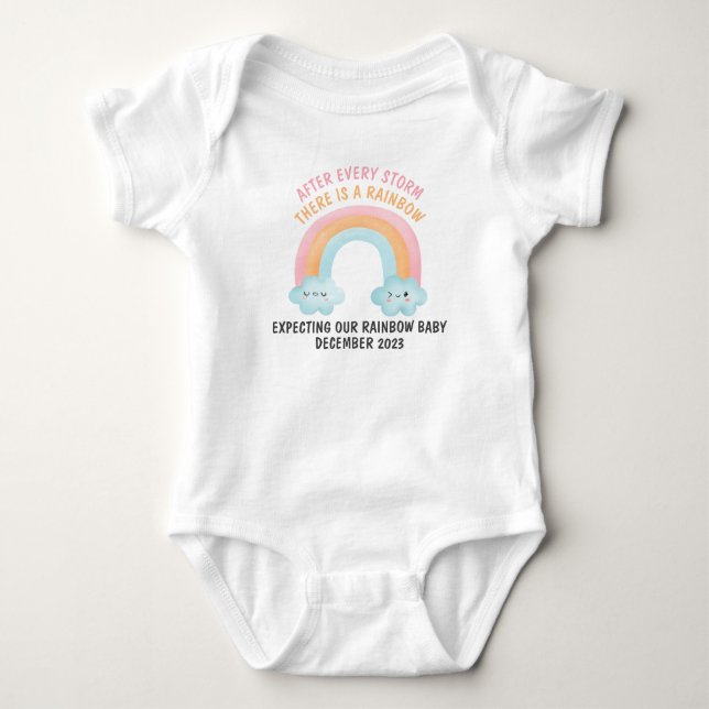 Wir erwarten unser Rainbow Baby Strampler (Vorderseite)