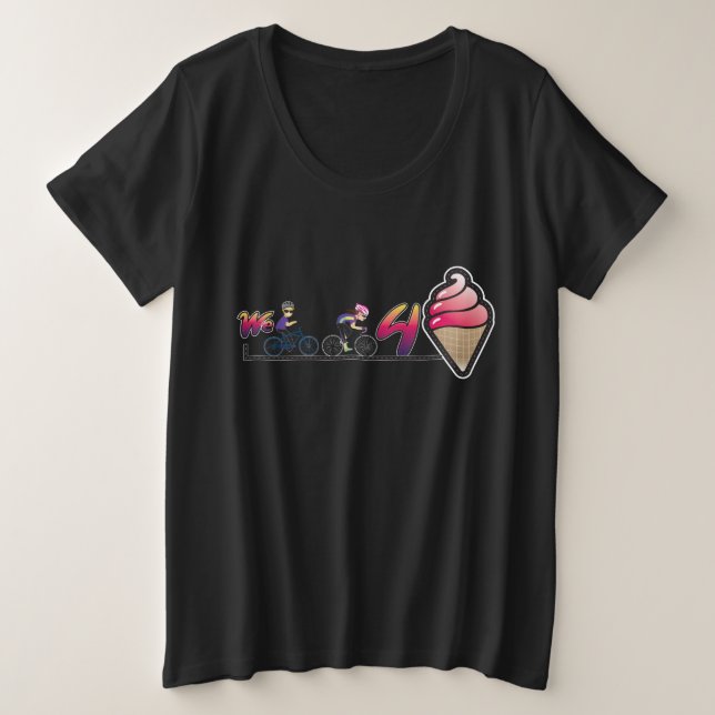 Wir fahren 4 Eis Große Größe T-Shirt (Design vorne)