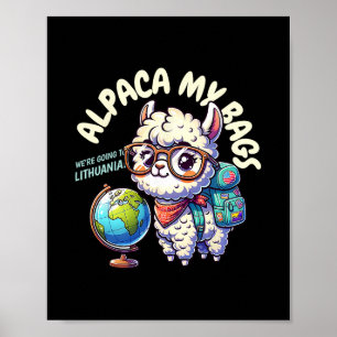 Wir fahren nach Litauen! Lustiges passendes Vilniu Poster