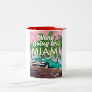 Wir fahren nach Miami Zweifarbige Tasse