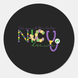 Wir fanden das Byby Mardi Gras Louisiana Carnival  Runder Aufkleber