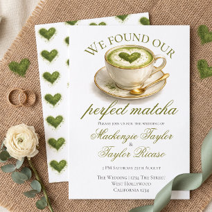 Wir fanden unser perfektes Matcha-Hochzeit Einladung